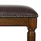 Homeroots 31" Brown And Dark Brown Solid Wood Backless Bar Height Bar Chair 534322 - alternate 7