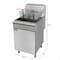 Koolmore 75 lb. Floor Standing Natural Gas Commercial Fryer with 150,000 BTU in Stainless-Steel, ETL Listed KM-FDF75-NG - alternate 7