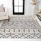 Jonathan Y Aksil Moroccan Beni Souk Cream/Navy 8 ft. x 10 ft. Area Rug MOH208F-8 - alternate 1