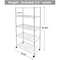 Yssoa iPower Simple Deluxe Heavy Duty 5-Tier Shelving Unit, 13.98inD x 35.83inW x 61.02inH Storage Shelvi HKSHLF36146005C - alternate 3