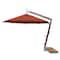 Bambrella 11.5' Round Bamboo Cantilever Umbrella w/354lb Base System-Terracotta Canopy 3.5m R-SW-L-TC-BS - alternate 1