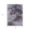 Homeroots 3' X 5' Purple And Ivory Abstract Washable Indoor Outdoor Area Rug 630645 - alternate 4