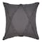 Homeroots Set of Two Dark Gray Diamond Cotton Throw Pillow With Fringe, 2PK 554568 - alternate 8