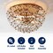 Jonathan Y Isabelle 15.5" 2-Light Modern Glam Metal Dome LED Flush Mount w/Crystal Flower Accents, Antique Gold/ JYL9043A - alternate 7