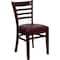 Flash Furniture Hercules Restaurant Chair, Wood Back, 17-1/4 in W 20" L 33-3/4" H, Vinyl Seat XU-DGW0005LAD-MAH-BURV-GG - alternate 1