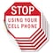 Signmission Stop Using Your Cell Phone, 6 inch X 6 inch, Vinyl Decal, 5PK OC-D-5PACK-6-78 - alternate 1