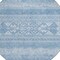 Homeroots 8' Sky Blue And Ivory Round Southwestern Washable Indoor Outdoor Area Rug 582850 - alternate 7