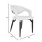 Leisuremod Entice Modern Leather Dining Chair with Iron Legs Open-Back Design in White, 4PK EC60W-4 - alternate 6