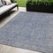 Homeroots 5' X 8' Denim Blue And Gray Oriental Washable Indoor Outdoor Area Rug 604714 - alternate 1