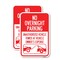 Signmission No Overnight Parking Unauthorized Vehicles Will Be Towe, 12'' X 18'', Heavy Gauge Aluminum, 2PK A-1218-2PACK-23829 - alternate 1