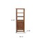 Homeroots 55in Brown Solid Wood Fireplace TV Stand 720019 - alternate 6