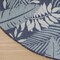 Homeroots 8' Navy Blue And Ivory Round Floral Indoor Outdoor Area Rug 572837 - alternate 8