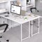 Yssoa Small Space 40 Inches Writing Desk with Headphone Hooks, Simple Wooden Design, Suitable for S FNDESKOFFICELITE47X20WHT - alternate 6