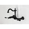 Kingston Brass Two-Handle Wall Mount Bridge Kitchen Faucet, Matte Black KS1260TAL - alternate 6