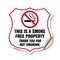 Signmission No Smoking Shield Sign This Is A Smoke F, 18 Inch X 18 Inch, Vinyl Decal SHI-D-18-402 - alternate 1