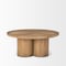 Homeroots 39" Natural Solid Wood Round Pedestal Coffee Table 597052 - alternate 6
