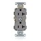 Leviton Duplex Receptacle Outlet, 20A, Gray, 125V CR020-GY - alternate 1