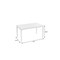 Homeroots 46" White Wood and Iron Dining Table 635736 - alternate 5