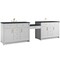 James Martin Vanities Bellshire 120" Dual Vanity Set w/24" Make-Up Counter, Bright White w/3 cm Charcoal Soapstone Silesto 660-VMC120-BW-3CSP - alternate 5