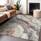 Homeroots 3' X 5' Silver And Copper Abstract Washable Indoor Outdoor Area Rug 618430 - alternate 5