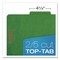 Pendaflex Pressboard Top Tab Folders, 2/5-Cut Tab, Exp 1.75", 1 Divider, 4 Fasteners, Legal, Dark Green, 10PK 28733P - alternate 5