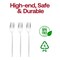 Smarty Had A Party Shiny Silver Moderno Disposable Plastic Dinner Forks (300 Forks), 300PK 9330-SFK-CASE - alternate 9