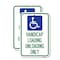 Signmission Handicap Loading Unloading Only With Handicap Symbol, 12'' X 18'', Heavy Gauge Aluminum, 2PK A-1218-2PACK-23922 - alternate 1