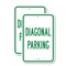 Signmission Diagonal Parking, 12'' X 18'' 2 Signs, Heavy Gauge Aluminum, 2PK A-1218-2PACK-2627 - alternate 1