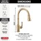 Delta Broderick Single Handle Pull-Down Kitchen Faucet 9190-CZ-DST - alternate 5