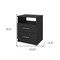 Homeroots 20" Black Wood Two Drawer Nightstand 534893 - alternate 11