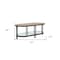 Homeroots 47" Natural Metal Oval Sled Coffee Table With Shelf 490571 - alternate 5