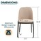 Leisuremod Tule Fabric Dining Side Chair with Powder-Coated Steel Frame, Natural Wood/Brown TCNW18BR - alternate 6