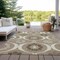 Homeroots 3' X 5' Taupe Brown And Ivory Medallion Washable Indoor Outdoor Area Rug 589650 - alternate 7