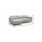 Homeroots 102" Gray Fabric Sofa With Brown Legs 641038 - alternate 6
