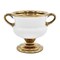 Homeroots 7" White And Gold Ceramic Amphora Urn 574379 - alternate 1