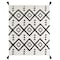 Homeroots 60" X 50" Black and White Woven Cotton Geometric Throw Blanket with Tassels 516491 - alternate 7
