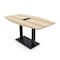 Skutchi Designs Boat Conference Table With Power Unit, 36 in W, 60 in L, Brown HAR-BOT-36x60-DOU.BK-K525-EBLK - alternate 1