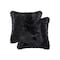 Homeroots Set of Two 18" Black Sheepskin Throw Pillows, 2PK 544564 - alternate 3