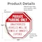 Signmission Private Parking Only Unauthorized V, 10 inch X 10 inch, Vinyl Decal, 2PK OC-D-2PACK-10-173 - alternate 3