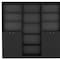Homeroots 71" Black Five Tier Bookcase with Four Doors 546353 - alternate 6