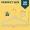 Lifemaster White Velvet Kids Hangers 50 Pack, 10.83" Non-Slip, Slim ABS, Swivel Hook & Notches LMVVBH50WH - alternate 7
