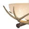 Vaxcel Lodge 12-in W Cream Rustic Antler Bowl Semi Flush Mount Ceiling Light Cream Glass CF33012NS - alternate 6