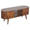 Homeroots 43in Brown Solid Wood Enclosed Storage Entertainment Center 720010 - alternate 6
