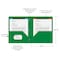 C-Line Products 8-1/2" x 11" Green Two-Pocket Heavyweight Poly Portfolio Folder with Prongs, 25EA/BX, 6BX/CT 33963-BX - alternate 5