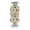 Leviton Duplex Receptacle Outlet, 20A, Ivory, 125V CR020-I - alternate 1