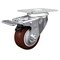 Service Caster 3 Inch SS Maroon Polyurethane Top Plate Caster with Total Lock Brake SCC SCC-SSTTL20S314-PPUB-MRN - alternate 1