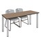 Regency Kee Training Table W/ 2 Zeng Chairs, 66 in W, 24 in L, Noble Oak MT6624NOBPCM44GY - alternate 1