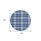 Homeroots 8' Navy Blue And Ivory Round Plaid Washable Indoor Outdoor Area Rug 597119 - alternate 7