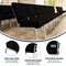 Flash Furniture 21''W Black Fabric Stacking Church Chair XU-CH0221-BK-SV-GG - alternate 9