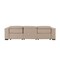 Homeroots 110" Beige Top Grain Leather Reclining Metal USB Sofa 720300 - alternate 8
